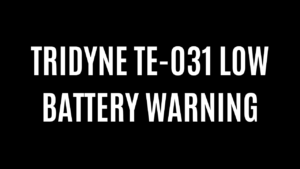Understanding the Tridyne TE-031 Low Battery Warning